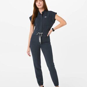 BNWT Figs Rafaela Cargo ScrubJumpsuit in Dark Harbor